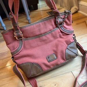 Etienne Aigner Orange Canvas Shoulder Bag Women’s Purse